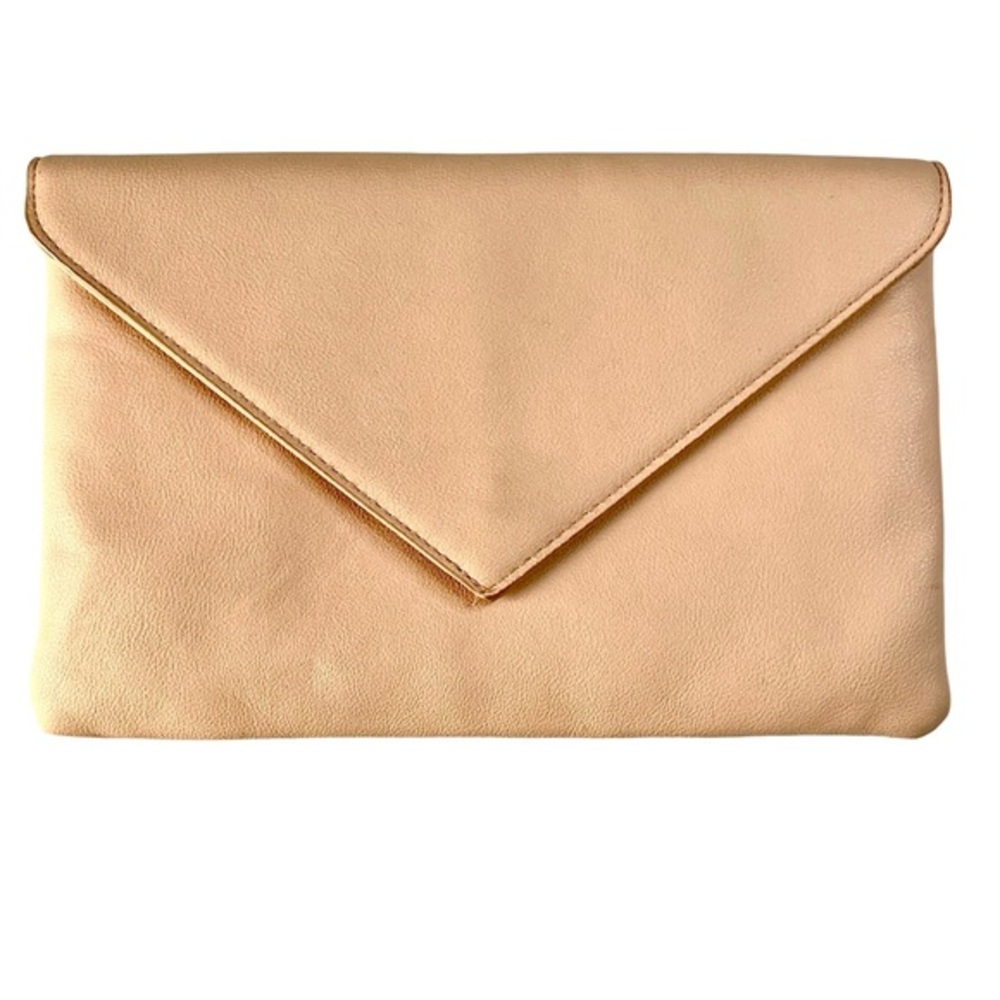 Jesse James Decker Kittenish 11 inch Pink Blush Faux Leather Envelope Clutch